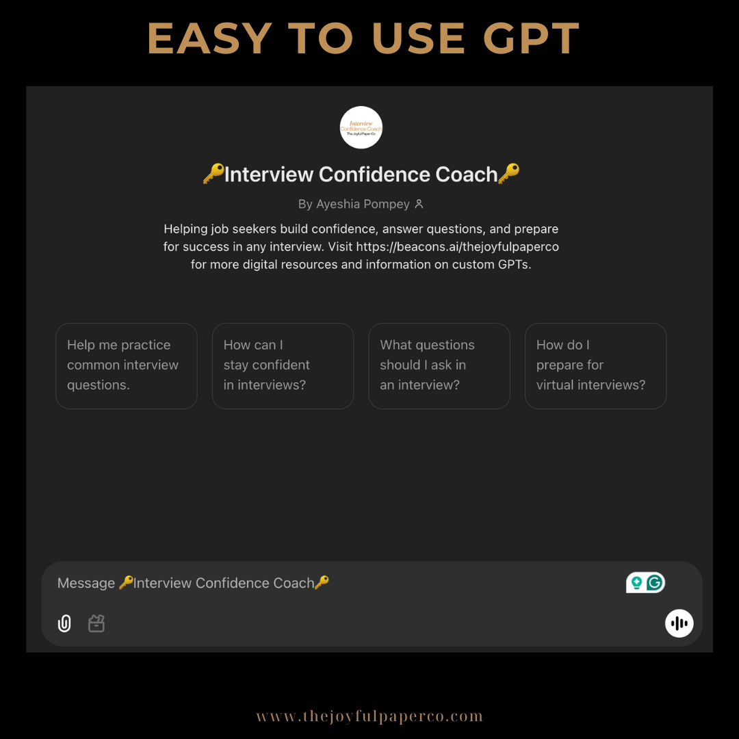 Interview Confidence Coach GPT